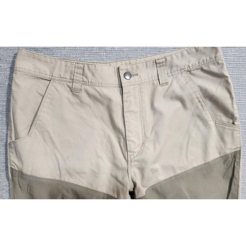 Sierra Designs Mens 34x32 Two Tone Hiking Pants Tan Olive Green Stretch Outdoor - Picture 2 of 10